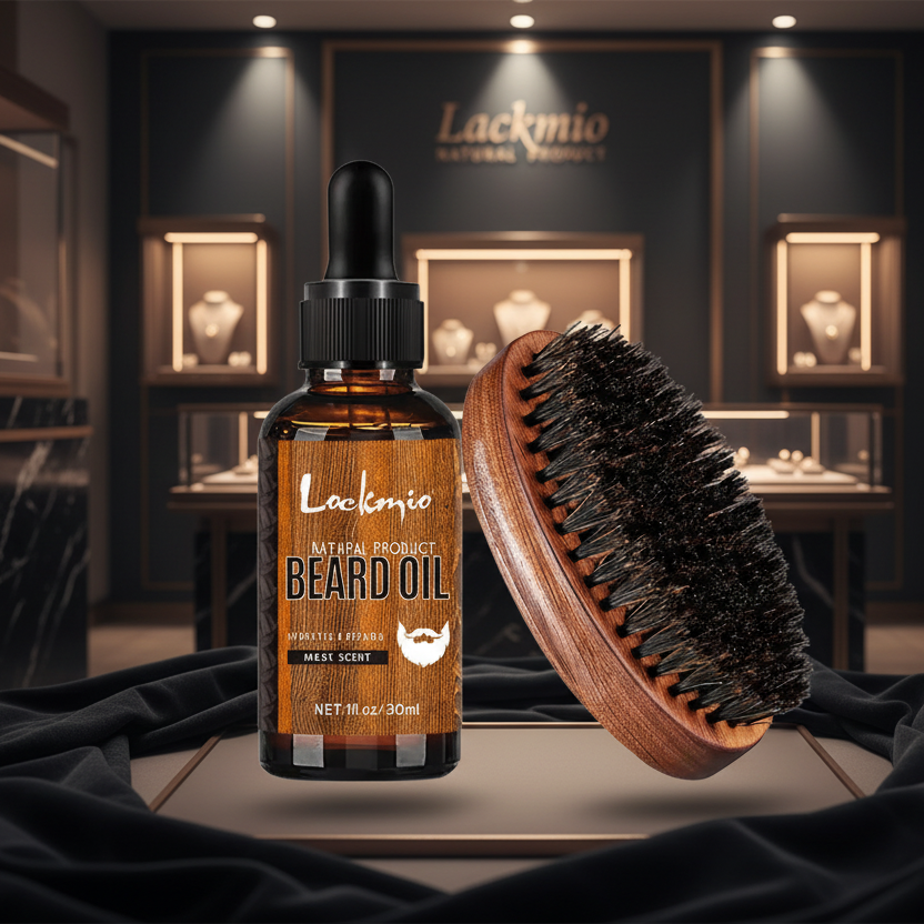 Men Beard Oil and Brush